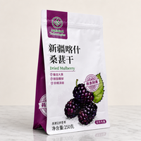 Sachet Doypack Personnalisé Imprimé Numérique avec Fermeture Zip Refermable pour Emballage de Fruits Séchés (Mûres)