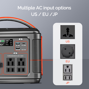Alimentation portable multifonctionnelle 300W, équipée d'éclairage LED, de multiples méthodes de charge et de sortie - Product Image 5