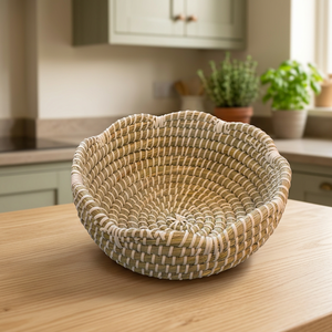 Conteneur alimentaire en jonc de mer sculpté à prix abordable, style bohème, écologique, respirant, vaisselle multifonctionnelle, capacité 1-3L - Product Image 6