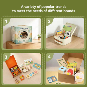 Tambour rotatif en <span class=keywords><strong>bois</strong></span> <span class=keywords><strong>naturel</strong></span> de qualité supérieure pour bébés, <span class=keywords><strong>jouet</strong></span> Montessori pour tout-petits de 0 à 6 mois, éducation précoce et développement visuel - Product Image 5