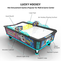 Nouvelle table de hockey sur air incurvée à monnayeur, style commercial, avec armoire en bois, machine de jeu d'arcade pour centre commercial, FEC, pub, bar