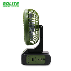 New Design Popular <strong>GDLITE</strong> 8081 Solar Rechargeable Power Electric Fan USB Discharge AC/DC Fan with Solar Panel - Product Image 4