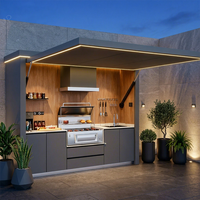 Cuisine de barbecue modulaire d'extérieur portable, vente directe usine, pour maison d'hôtes, barbecue et grill d'extérieur