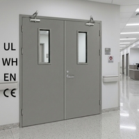 Porte coupe-feu éducative pour usage scolaire, porte intérieure ignifugée en acier galvanisé, porte coupe-feu pour immeuble de bureaux et usine