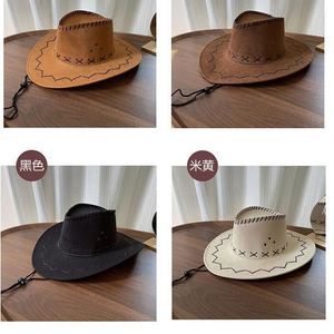Sombrero de Verano para Mujer Estilo Vaquero Occidental, Retro, de Ala Ancha, Protección UV para la Playa - Product Image 4