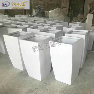 Macetas Nuevas Magic Stone Grc, Blancas, Grandes, Altas y Profundas, para Exteriores, para Jardinería de Patio y Villa - Product Image 4