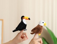 Haute qualité 9cm en peluche doigt marionnette perroquet oiseau en peluche doux coton en peluche poupée éducatif enfants cadeau