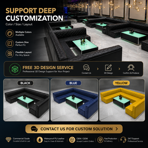 Set di Divani Modulari a Forma di U e L per Hotel, Lounge Bar, Eventi e Locali Notturni - Product Image 6