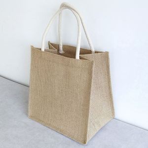Eco Friendly Laminated Jute Burlap Reusable Linen Beach <b>Bag</b> Hessian Shopping Tote <b>Bags</b> With Custom Logo - Product Image 3