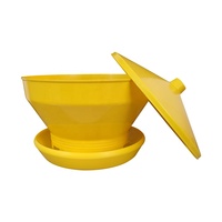 Mangeoire automatique pour poussins PH134 LZ Poultry Farm, petite, à gravité, turbo, en plastique, avec couvercle