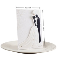 Invitations de mariage haut de gamme de style européen avec motifs en relief, impression bronzée, personnalisables, cartes d'invitation en gros