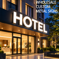 Lettres en acrylique personnalisées éclairées par LED en acier inoxydable pour enseigne de restaurant