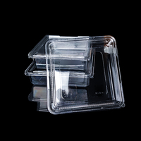 Boîte d'emballage pour biscuits, gâteaux et bonbons, recyclable, jetable, en plastique PET, épaisseur 0,3 mm, récipient de stockage alimentaire, restauration