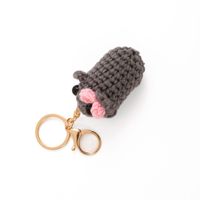 Gorro de Graduación de Ganchillo con Diseño de Hámster Triste, Hecho a Mano, para Niños y Niñas, Regalo para el Día del Niño