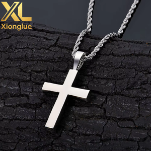 Collar con Colgante de Cruz de Jesús, Estilo Hip Hop Europeo y Americano, con Circonitas y Cobre, para Hombres y Mujeres - Product Image 6