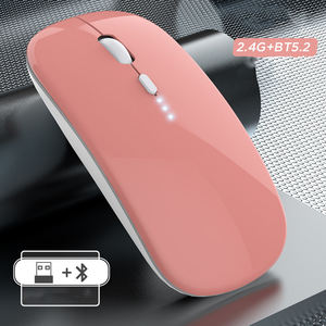 Nouveau modèle de souris sans fil double mode 2.4G rechargeable avec rétroéclairage RVB optique USB pour droitiers, en stock, pour ordinateur <span class=keywords><strong>portable</strong></span> et usage bureautique - Product Image 2