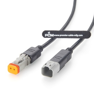 Câble d'extension étanche 2 broches Deutsch DT Series DT04-2P à DT06-2S, faisceau de câblage robuste 16AWG pour applications automobiles et marines - Product Image 1
