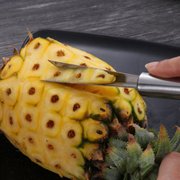 Concurrerende prijs roestvrijstalen V-vormige ananas schiller fruitspatel voor thuis/keuken