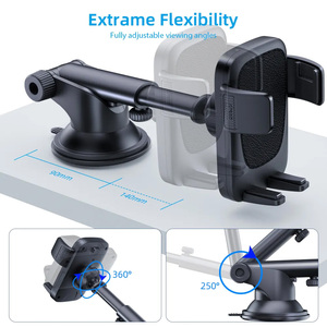 Soporte de Coche <span class=keywords><strong>para</strong></span> Teléfono con Liberación de un Botón <span class=keywords><strong>para</strong></span> Parabrisas y Salpicadero, Soporte de Escritorio Resistente a Altas Temperaturas con Ventosa - Product Image 4
