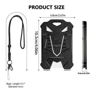 New multi-functional name tag <b>holder</b>, vertical version, hand-woven paracord, school <b>ID</b> tracker, neck strap, in stock. - Product Image 2