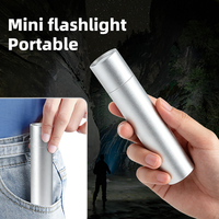 Nouveautés, mini lampe torche ultra-lumineuse en alliage d'aluminium avec dispositif d'allumage intégré, lampe torche rechargeable d'urgence pour l'extérieur