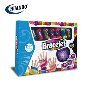 Meninas belo conjunto engraçado criador DIY tecelagem corda pulseira de brinquedos brinquedo