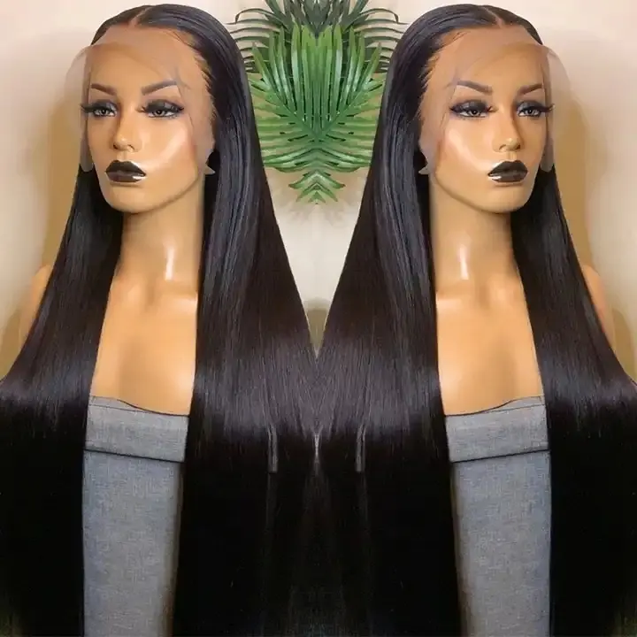 Transparent 13x4 Lace Front Human Hair Wigs For Black Women Cheap Bone Straight Human Hair Extensions Wigs