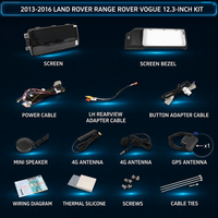 Pour Range Rover Vogue L405 2013-2016 Autoradio Lecteur Multimédia Vidéo 12.3 pouces Android 14 Navigation GPS Stéréo 4G