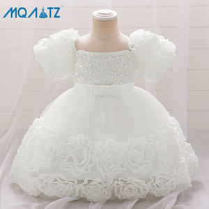 MQATZ Robe de Princesse de Haute Qualité à la Mode pour Enfant, Toutes Saisons, Manches Courtes, Robe de Demoiselle d'Honneur pour Fille, Idéale pour Fêtes d'Anniversaire - Product Image 3