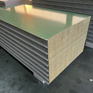 Panneaux métalliques isolés 50/70/75/<span class=keywords><strong>80</strong></span>/100/150mm Panneaux muraux en <span class=keywords><strong>laine</strong></span> <span class=keywords><strong>de</strong></span> <span class=keywords><strong>roche</strong></span> avec <span class=keywords><strong>panneau</strong></span> <span class=keywords><strong>de</strong></span> toit ignifuge pour la construction - Product Image 4