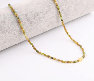 جديد تصميم أنيقة صغيرة حجر كريم أملس الفولاذ المقاوم للصدأ همسة اليد قلادة ضيقة بحليات ستار تشارم للنساء - Product Image 4