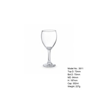Verres à vin rouge modernes à long pied de 352 ml, durables, de qualité alimentaire, avec logo personnalisé, pour mariages, fêtes et bars - Vente en gros