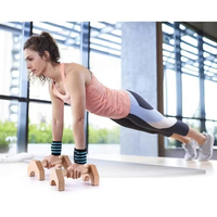 Barres parallèles en bois durables, portables et antidérapantes pour pompes et positions inversées, entraînement de force à domicile VIGFIT PU-028