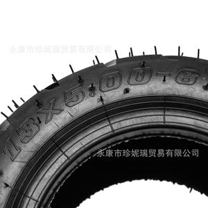 Pneu diagonale ZhenNirui 13X5.00-6 pour kart, trottinette électrique, tondeuse à gazon – Pièce de rechange sans chambre à air à motif routier - Product Image 2