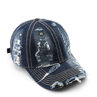 Gorra de Béisbol para Hombre, Logotipo Personalizado, 6 Paneles, Gorras de Béisbol de Mezclilla Desgastada, Alta Calidad
