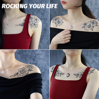 Rocking Your Life Tato Temporer untuk Anak Perempuan, Transfer Tato Temporer Tato Bunga