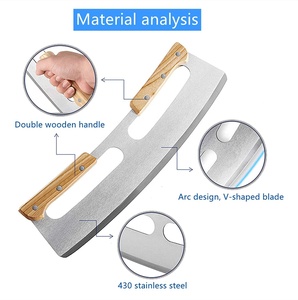 Cortador de <span class=keywords><strong>Pizza</strong></span> con mango de madera, cuchilla basculante, cortador de <span class=keywords><strong>Pizza</strong></span> con cubierta protectora - Product Image 4
