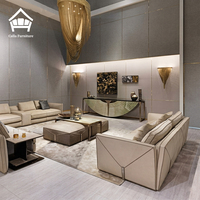 Table console de luxe en onyx avec panneau en pierre semi-circulaire, structure métallique, couleur personnalisable, pour entrée et salon de villa, mobilier haut de gamme