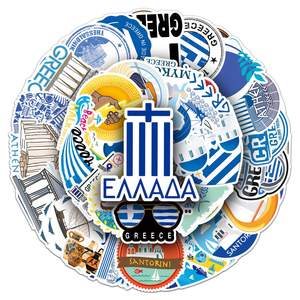 En stock <span class=keywords><strong>Doudou</strong></span> Cloud 50 pièces Graffiti grec Voyage Civilisation urbaine Créatif Vente en gros DIY Adhésif Imperméable - Product Image 5