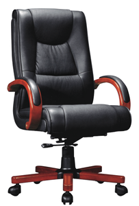 Silla de cuero de oficina tradicional ergonómica ejecutiva Material de cuero sintético duradero para reuniones y asientos de invitados - Product Image 2