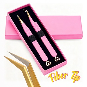 Miễn Phí Biểu Tượng Tùy Chỉnh Chất Lượng Cao Nhíp Lông Mi <span class=keywords><strong>Applicator</strong></span> 45 75 90 Độ Sợi Tip Mở Rộng Lông Mi Nhíp - Product Image 2