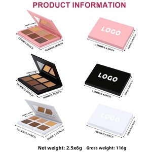 Palette de 6 Couleurs OEM DIY Marque Privée, Correcteur de Teint Crème Vegan Haute Pigmentation, Waterproof, Couvrance Totale, Bronzer et Contouring - Product Image 1