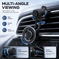 Support magnétique de téléphone pour voiture à portée étendue pour grille d'aération, support à bras réglable compatible MagSafe pour une navigation en conduite sécurisée