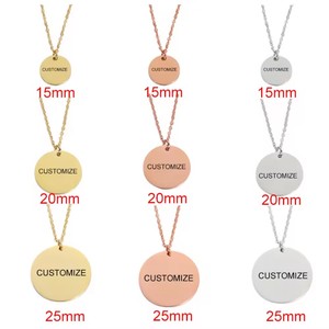 Colgante Redondo Personalizado con Logotipo, 15mm/20mm/25mm/30mm, Colgante de Acero Inoxidable para Mujer y Hombre - Product Image 6