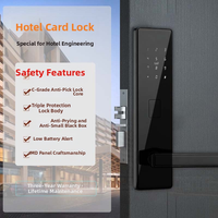 Serrure de porte numérique de sécurité pour hôtel Baodeli, WiFi, carte mémoire, RFID, mot de passe, étanche, verre trempé et acier à haute teneur en carbone, grade C