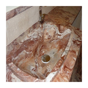 Vanité de Mur de Mosaïque <span class=keywords><strong>Italie</strong></span> Artificiel Arabescato Orobico Rosso Rouge Prix de la Dalle de Marbre - Product Image 1