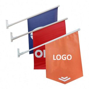Custom Printed <b>Vinyl</b> Wall Flags Campaign Advertising Shop Front Wall Mount Flag - Product Image 1