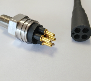 ขั้วต่อสายเคเบิลใต้น้ำ316L ปลั๊กขั้วต่อ Micro 4PIN ตัวผู้มีขั้วต่อสายไฟใต้น้ำแบบวงกลม IP69K - Product Image 1