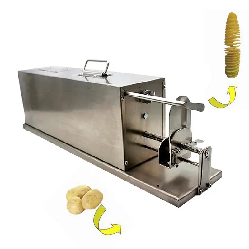Machine électrique automatique pour pommes de terre, torsadé, modèle 2021, rotation à Cyclone, appareil de découpe pour pommes de terre