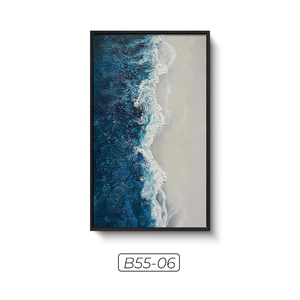 Factory Direct Mirror Beach Landscape Wall Art Luxury Coastal Decorative Painting Vietnam Manufacturer OEM ODM - Product Image 1